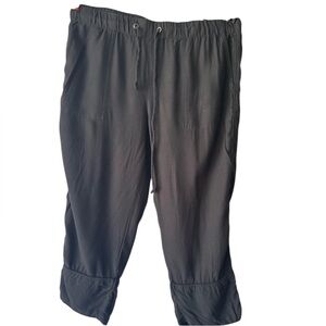 Marrakesh black cropped wide leg pants